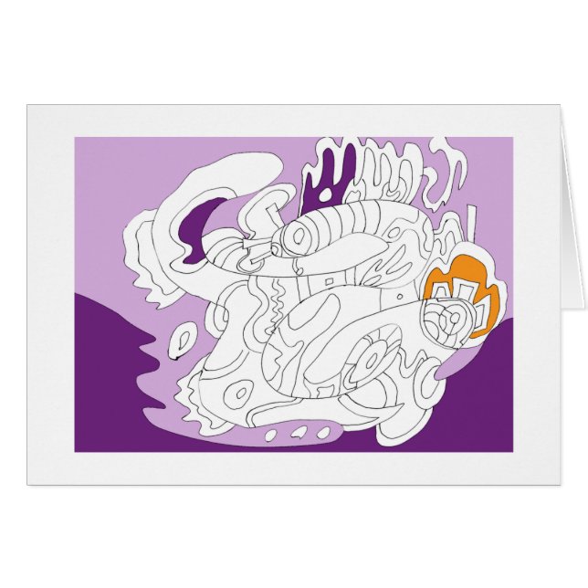 Flautermoth, tarjeta de arte abstracta (Anverso (Horizontal))