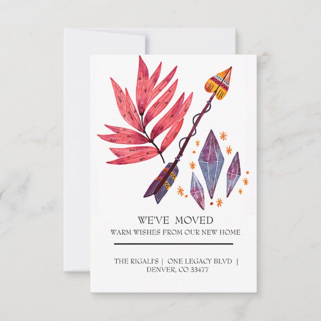 Flecha acuarela y diamantes (Anverso)