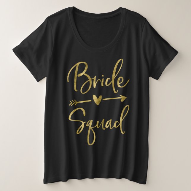 Flecha Bride Squad Faux Gold Plus-Size (Anverso del diseño)