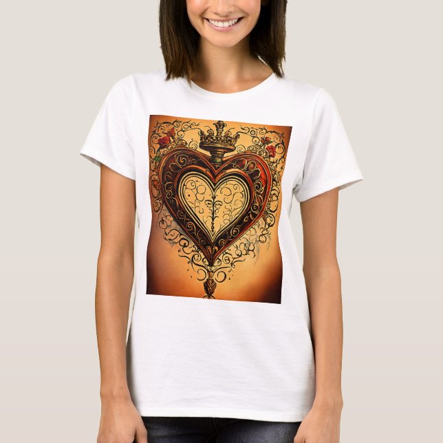 Flecha de amor: Tradicional camiseta inspirada en  (Anverso)