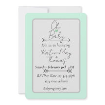 Flecha de invitación para baby shower  