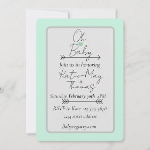 Flecha de invitación para baby shower