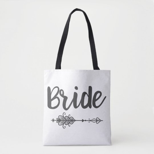 Flecha de la novia y la bolsa de asas del nombre