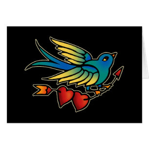 Flecha de pájaro y corazón