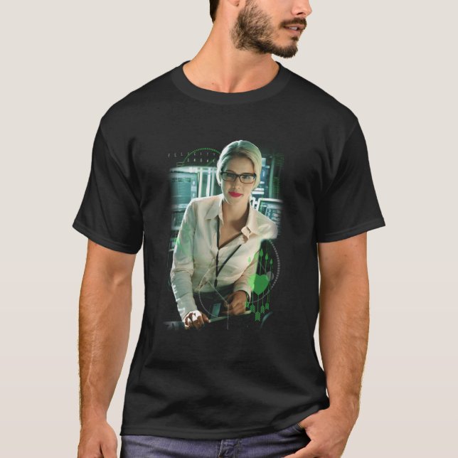 Flecha Tv Serie Felicity Smoak Longsleeve Camiseta (Anverso)