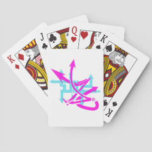 Flechas abstractas jugando cartas