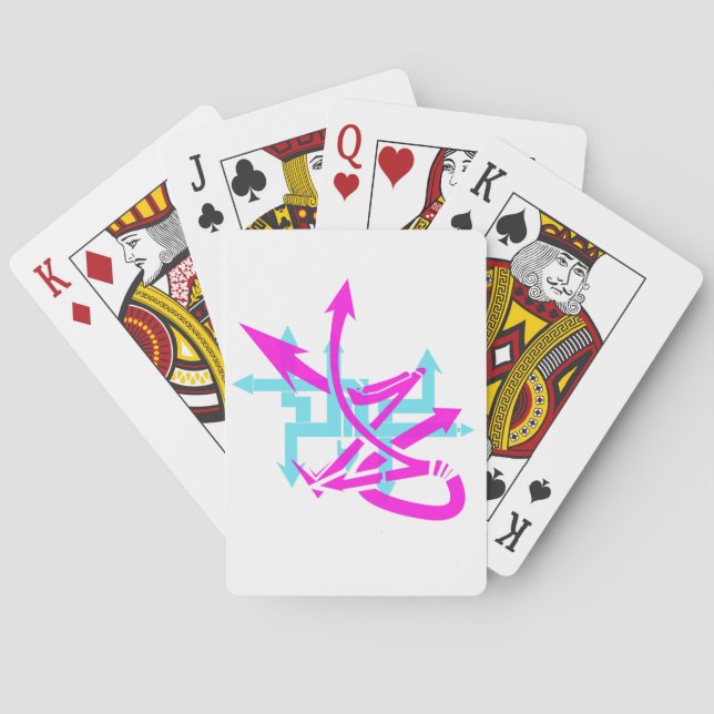 Flechas abstractas jugando cartas (Reverso)