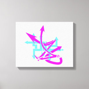 Flechas abstractas lienzo envuelto