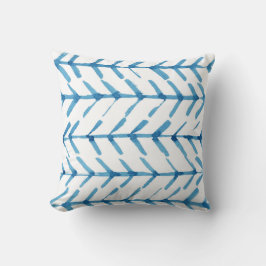 Flechas azules pintadas a mano Cojín decorativo po