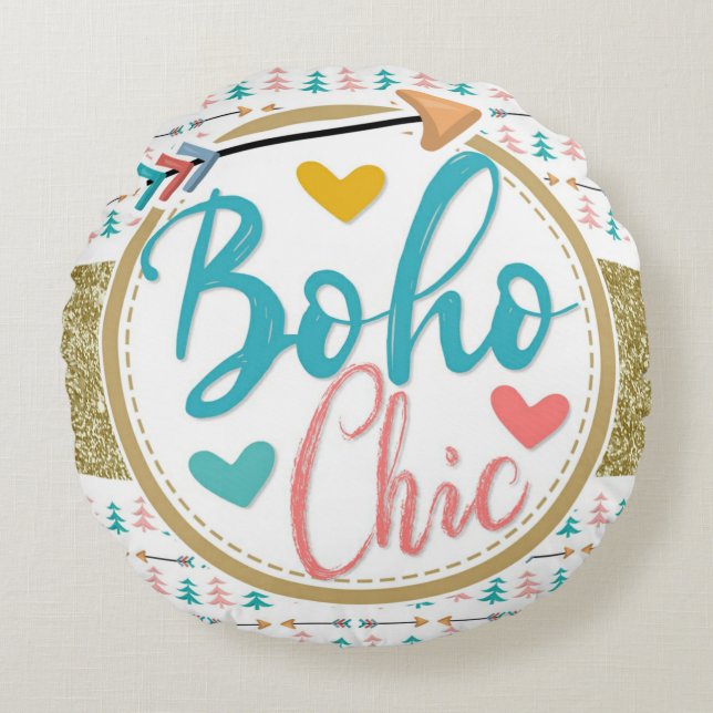 Flechas Bohemianas Almohada Tribal Chic Infantil (Anverso)