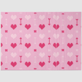 Flechas de amor y papel de tejidos en flor