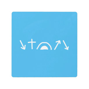 Flechas de gospel arte de impresión Metalizado