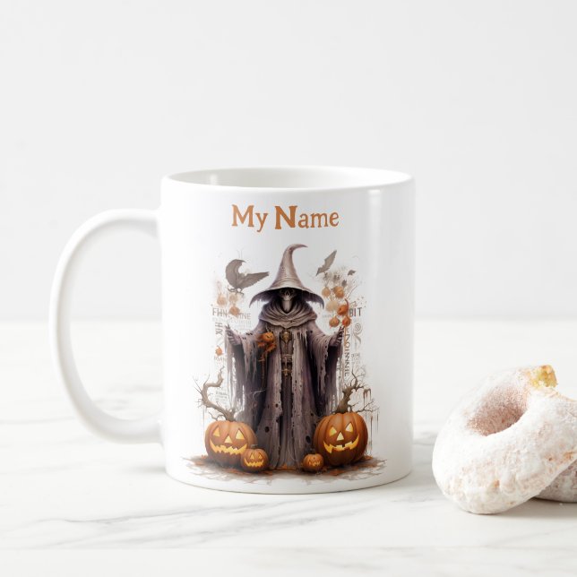 Flechas de muerte: Copa Personalizada de Halloween (Con donut)