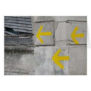 Flechas en la tarjeta de Camino