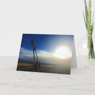 flechas gemelas tarjeta de saludo - paisaje