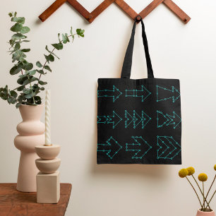 Flechas punteadas en la bolsa