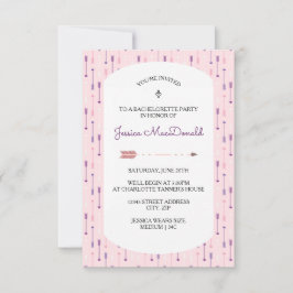 Flechas rosas - 3 X 5 invitaciones a una fiesta de