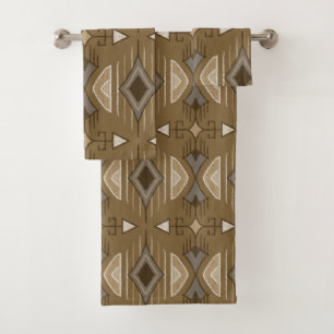 Flechas tribales, marrón, crema, gris
