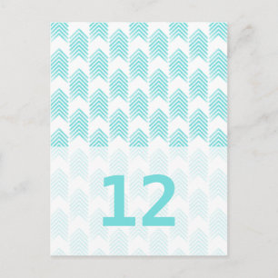 Flechas tribales turquesas Número de tabla postal