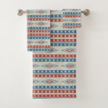 Flechas Tribales Vintadas En Rojo Y Azul