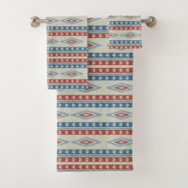 Flechas Tribales Vintadas En Rojo Y Azul