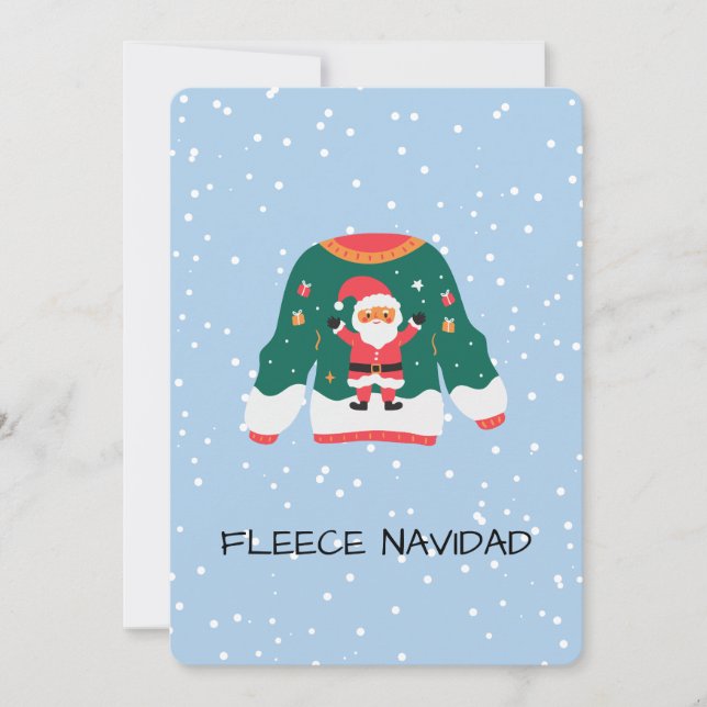 Fleece Navidad - Funny Navidades Sweater Design (Anverso)
