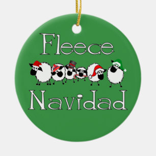Fleece Navidad Funny Ornamento de Navidad