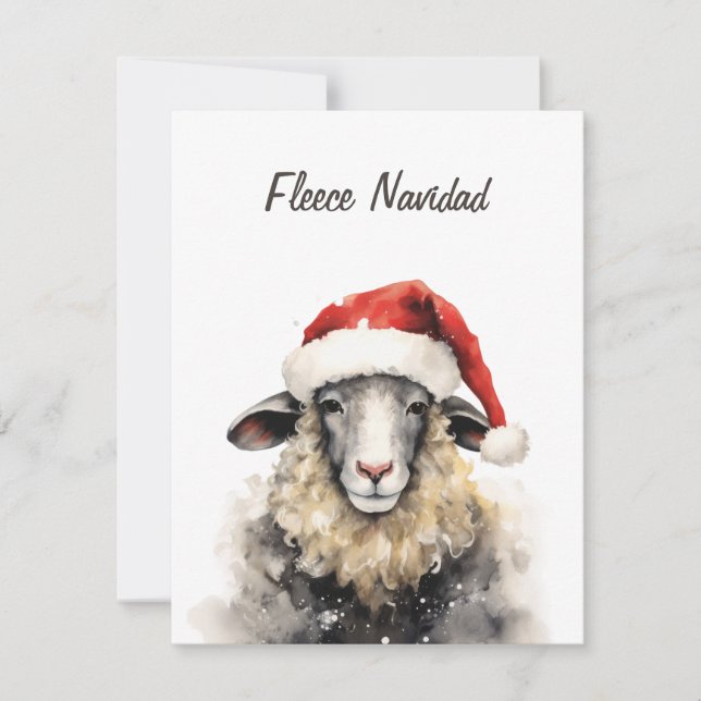 Fleece Navidad Navidades tarjeta de saludo (Anverso)