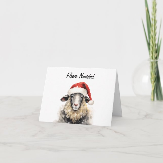 Fleece Navidad Personalizable Tarjeta de agradecim (Anverso)