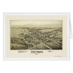 Fleetwood, mapa panorámico del PA - 1893