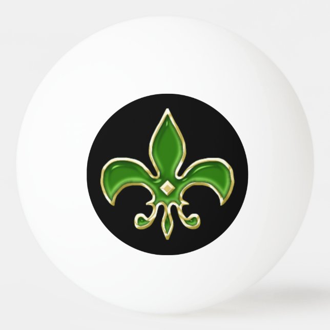Fleur de Lis3 con área de texto personalizado Bola (Anverso)