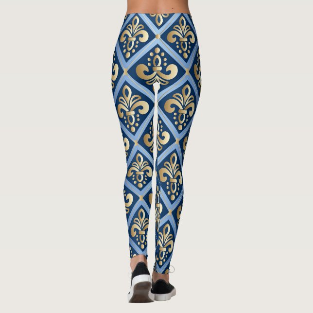 Fleur De Lis 1 Pop Fashion Leggings (Reverso)