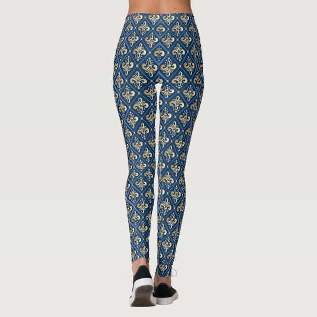 Fleur De Lis 2 leggings de moda pop (Reverso)