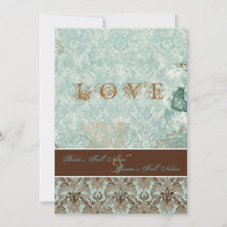 Fleur de Lis Damask - Invitaciones a Bodas moderno