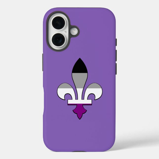 Fleur-de-lis de orgullo asexual Case-Mate carcasa  (Reverso )