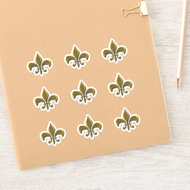 Fleur de Lis Elegante Pegatina Francés (Cuaderno)