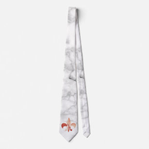 fleur-de-lis en corbata de cuello con aspecto de m