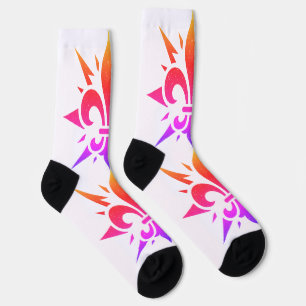 "Fleur-de-lis Estilizada" Calcetines de tripulació