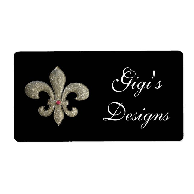 Fleur de lis etiquetas artesanales (Frente)