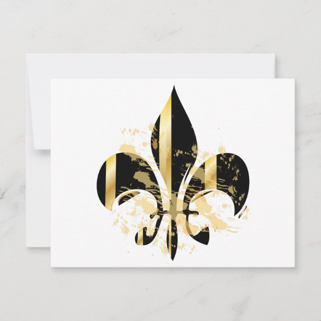 Fleur de Lis negro y oro (Anverso)