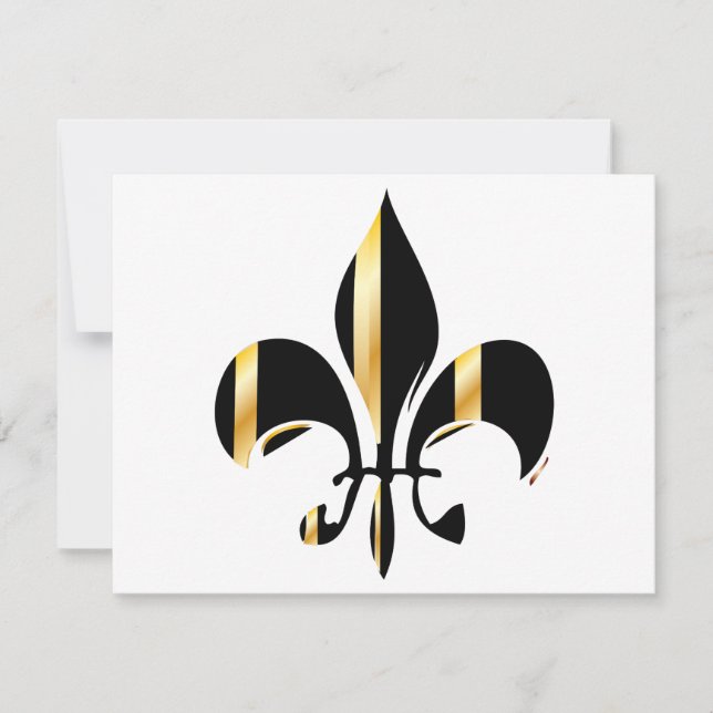 Fleur de Lis negro y oro (Anverso)