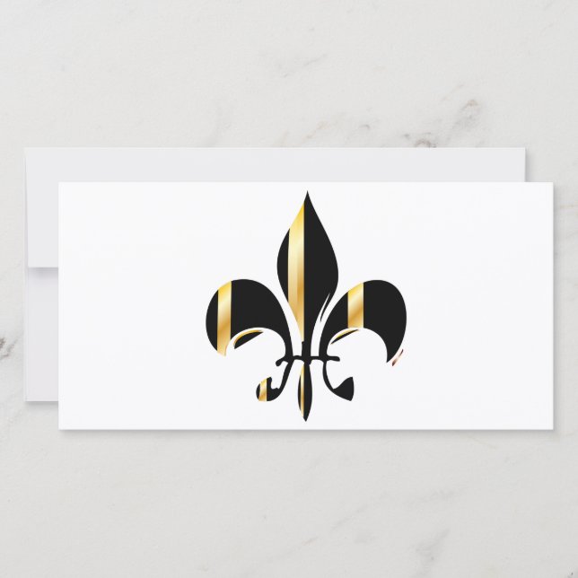 Fleur de Lis negro y oro (Anverso)