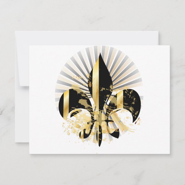 Fleur de Lis negro y oro (Anverso)