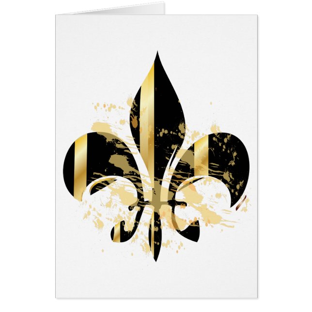 Fleur de Lis negro y oro (Frente)