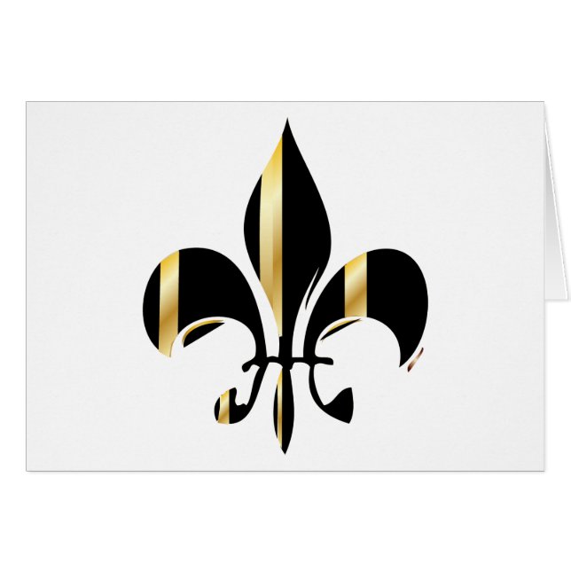 Fleur de Lis negro y oro (Anverso (Horizontal))