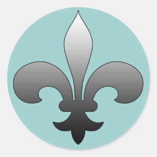 Fleur de Lis Pegatinas SILVER