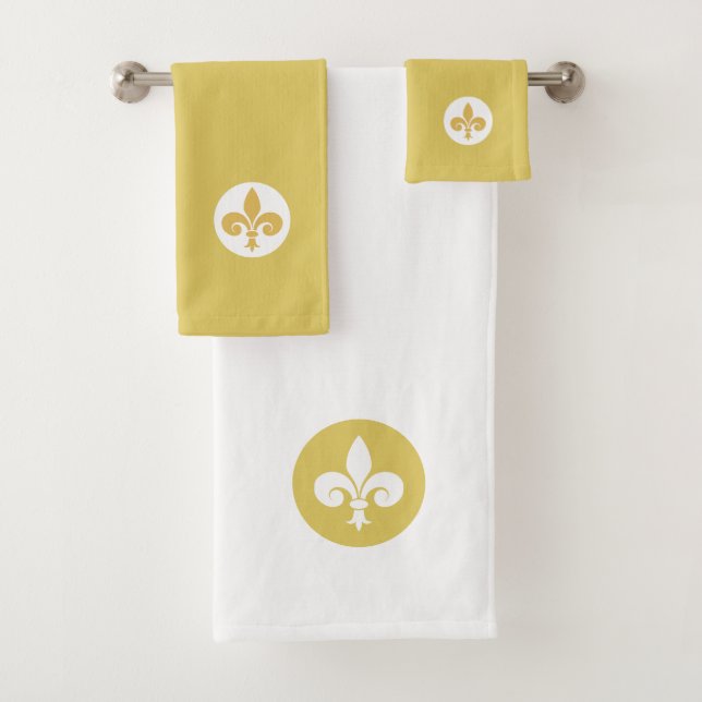Fleur de Lis sobre dorado y blanco (In situ)