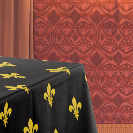Fleur de Lis sobre el mantel negro