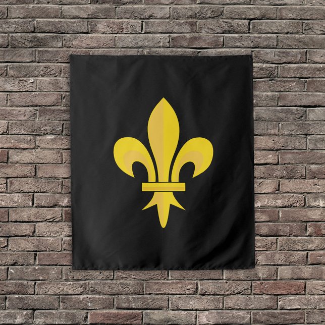 Fleur de Lis sobre el tapiz negro (Fleur de Lis on Black Tapestry)