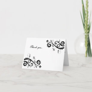 fleur de lis, tarjeta de agradecimiento